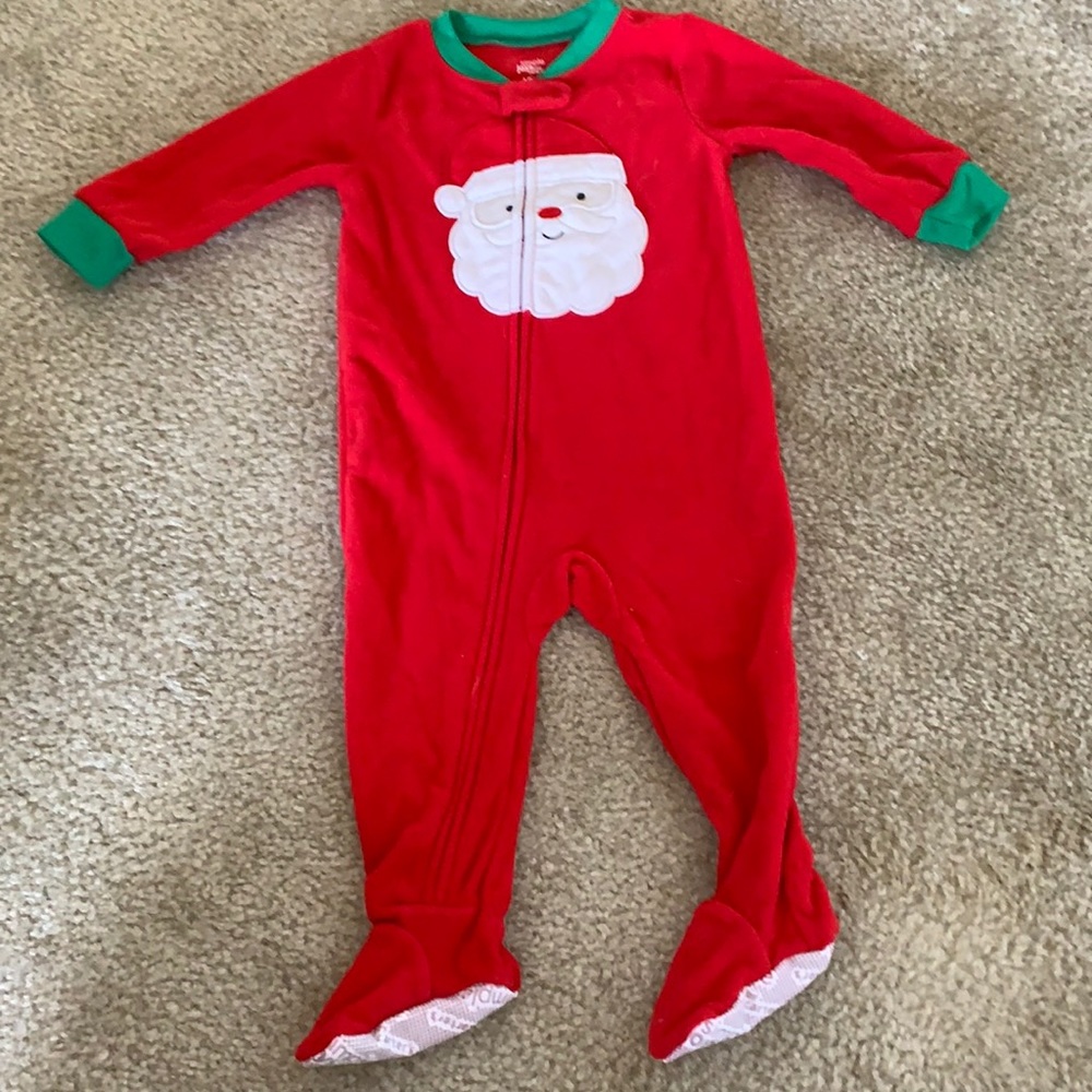 Carter’s Christmas footie pajamas 12M
